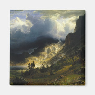 Íman Uma Tempestade nas Montanhas Rochosas Bierstadt