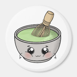 Íman Uma tigela de chá matcha - Kawaii
