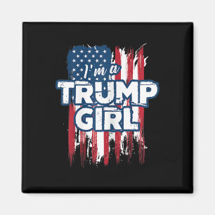 Íman Uma Trump Girl Pro Presidente Donald Trump Supp
