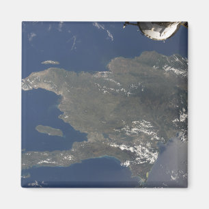 Íman Uma visão da ilha Caribe de Hispaniola