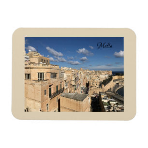 Íman Uma vista de Valletta, Malta por Sun, lua, & por