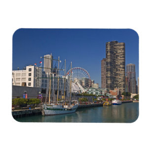 Íman Uma vista do Marinho Pier 2 de Chicago