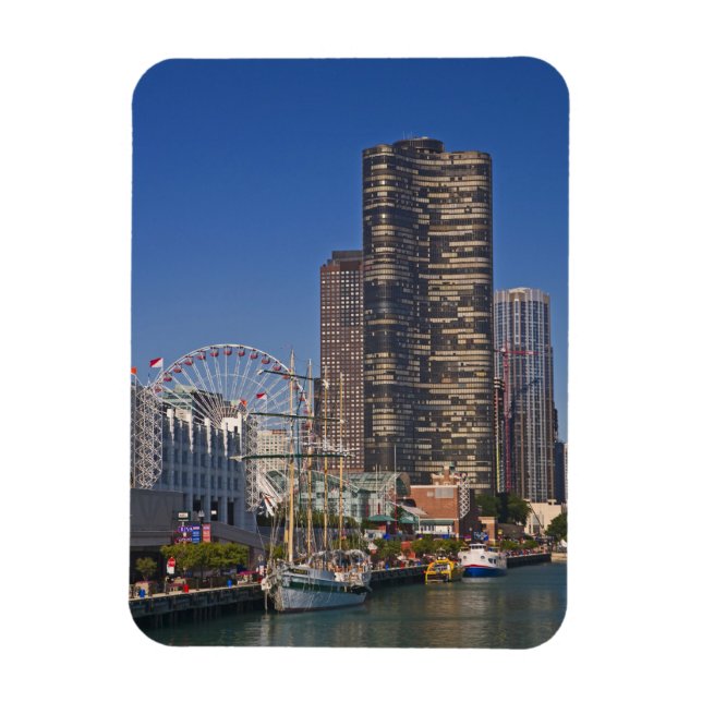 Íman Uma vista do Pier de Marinho de Chicago (Vertical)