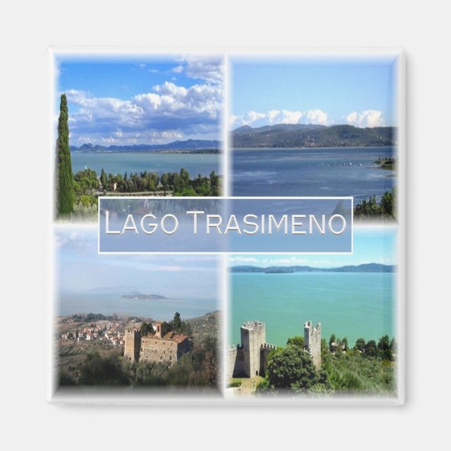 Íman UMB001 LAKE TRASIMENO, Mosaico, Úmbria, Fecho (Frente)