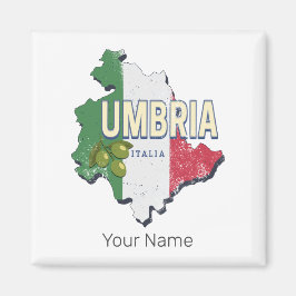 Íman Úmbria Itália Retro Região Mapa Vintage Souvenir
