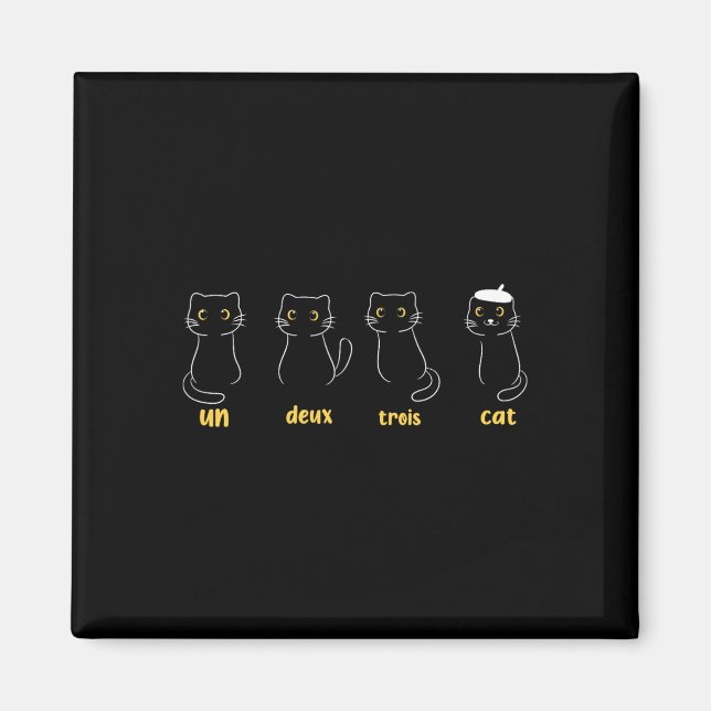 Íman Un Deux Trois Cat Funny Cat Lovers (Frente)
