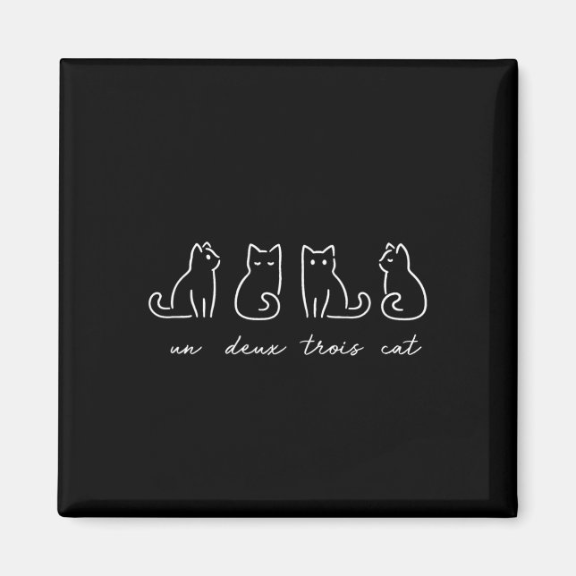 Íman Un Deux Trois Cat Funny Cat Lovers 1 (Frente)