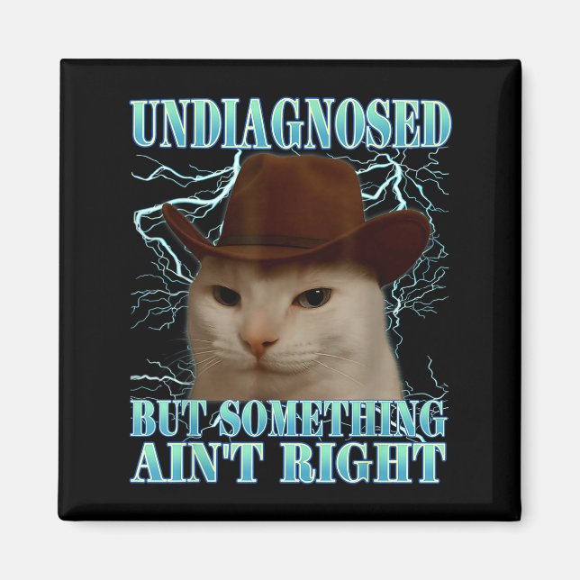 Íman Undiagnosed But Soing Ain't Right Funny Silly Cat  (Frente)
