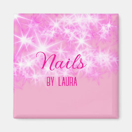 Íman Unhas cintilantes cor-de-rosa- cinza- coloração- b