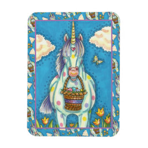 ÍMAN  UNICORN BOLINHAS E CESTA ORIENTAL DE OVOS, FANTASI