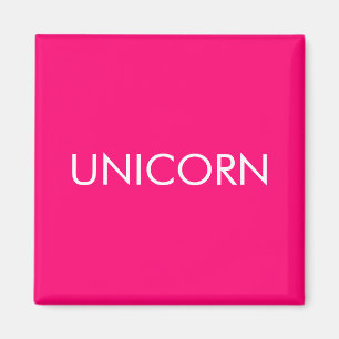 Íman "Unicorn" - cor-de-rosa-quente minimalista