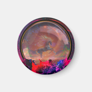 Íman Unicorn de apresentação de cores
