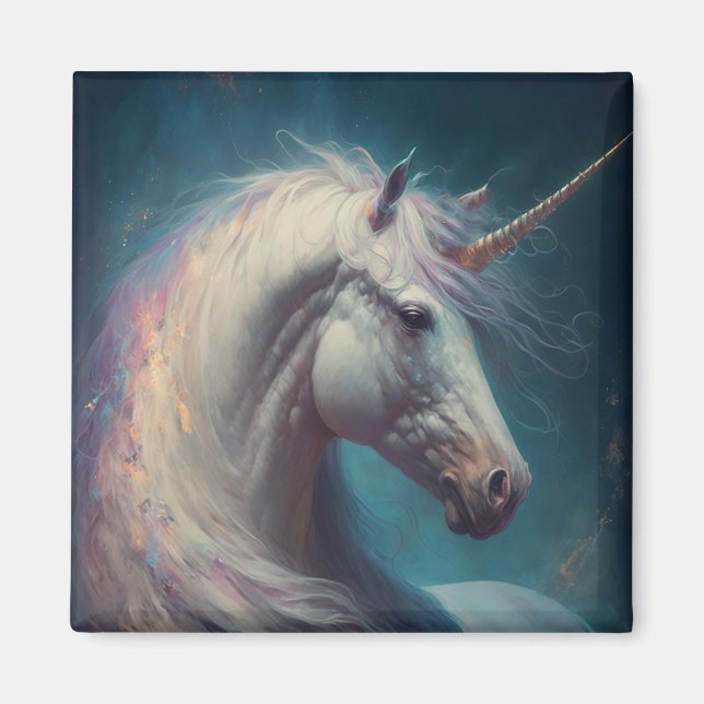 Íman Unicorn Fantasy Art Magnet (Frente)