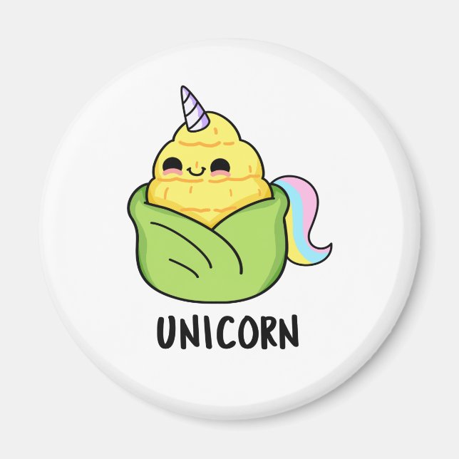 Íman Unicorn Funny Baby Corn Pun (Frente)