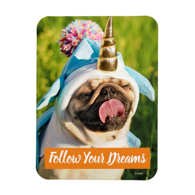 Íman Unicorn Pug (Vertical)