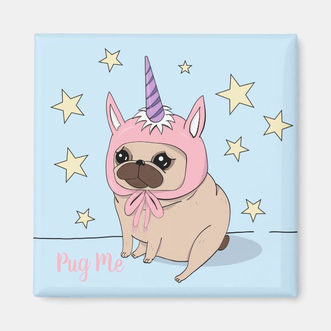 Íman Unicorn Pug (Frente)