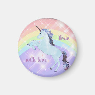 Íman Unicorn, rainbow, for girls, children's, festive,