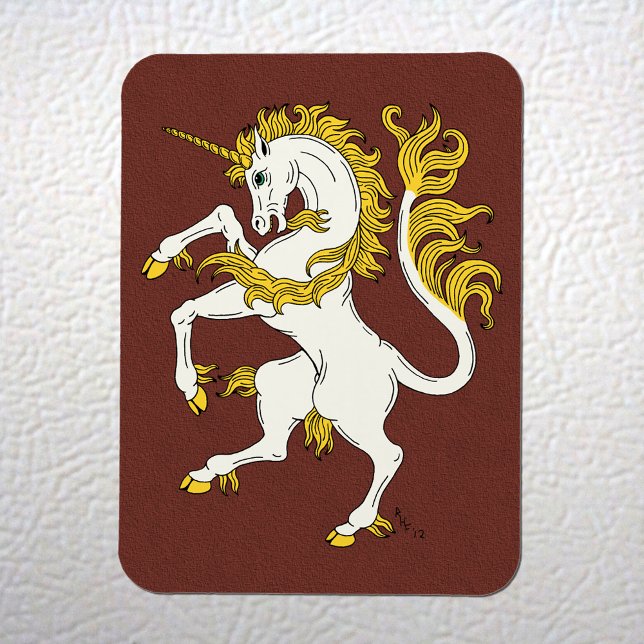 Íman Unicorn Rampant (Unicorn Rampant Flexi Magnet on Fridge)