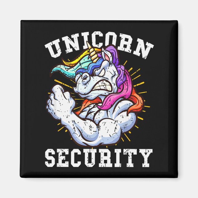 Íman Unicorn Security - Manly Muscular Unicorn Lovers  (Frente)