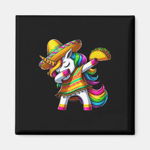 Íman Unicórnio Dançando Cinco De Mayo Festa Mexicana