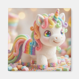 Íman Unicórnio de Marshmallow e Sonho de Doce Pastel
