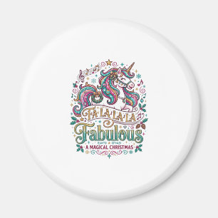 Íman Unicórnio Fa La La La Fabuloso Fundo Branco Fofo