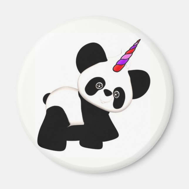 Íman Unicórnio Panda. Pandacorn (Frente)