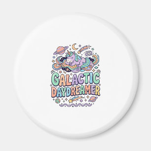 Íman Unicórnio Sonhador Galáctico Kawaii Adesivo e Cami