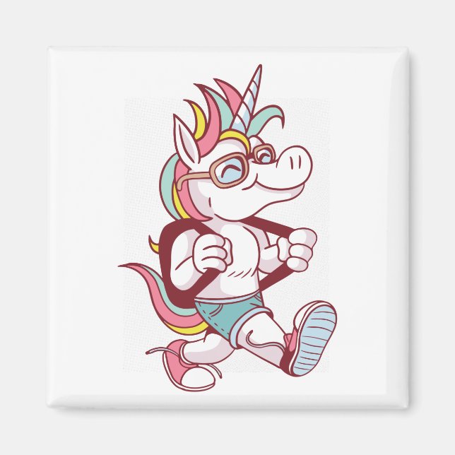 Íman Unicórnio Vai Para A Escola (Frente)