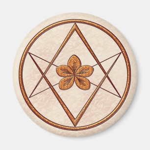 Íman Unicursal Dourado cor-de-rosa