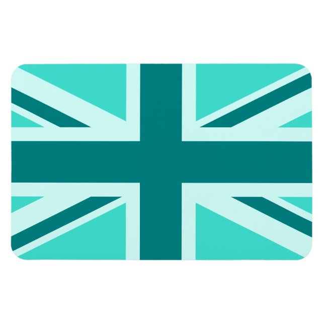 Íman Union Jack Turquesa e Azul 2 (Horizontal)
