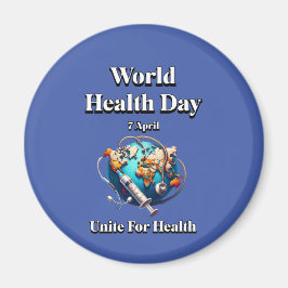 Íman Unir Para A Saúde. Dia Mundial da Saúde. Camiseta