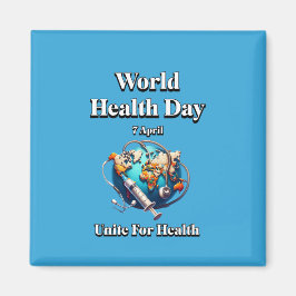 Íman Unir Para A Saúde. Dia Mundial da Saúde. Camiseta