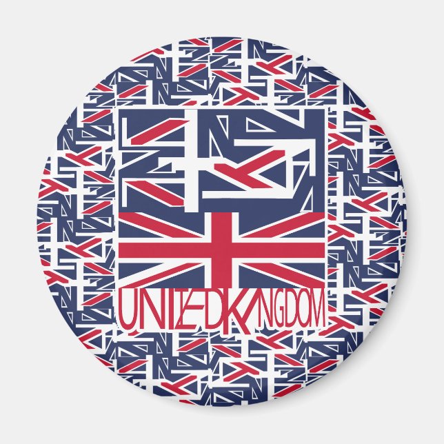 Íman United Kingdom UK flag BY MASANSER PIXELAT (Frente)