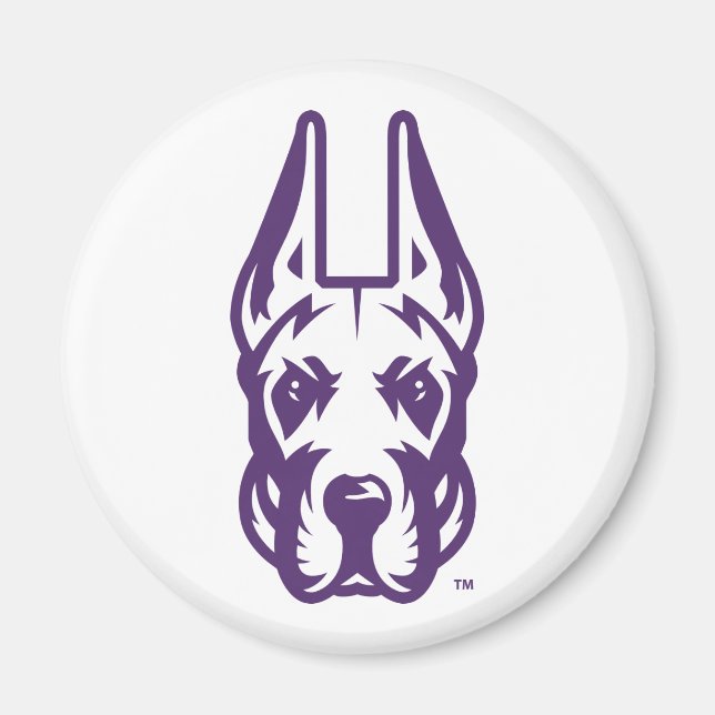 Íman Universidade de Albany Great Dane Mascot Head (Frente)