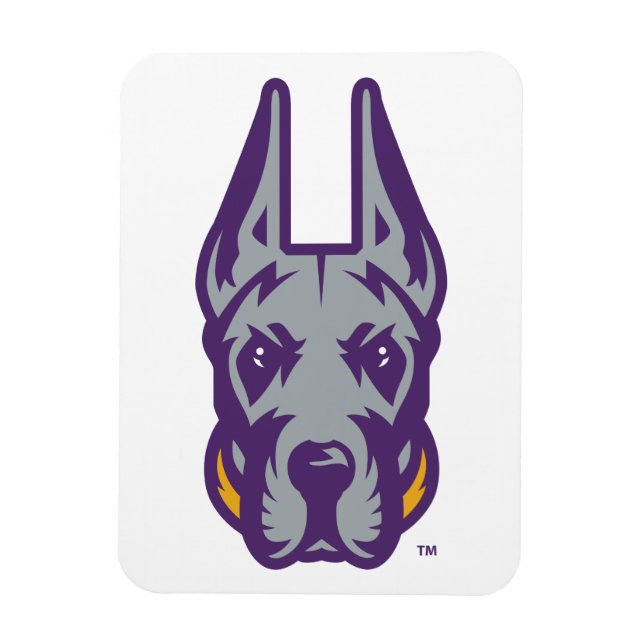 Íman Universidade de Albany Great Dane Mascot Head (Vertical)