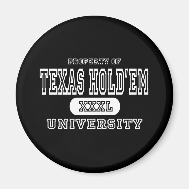 Íman Universidade do Texas Holdem - Escuro (Frente)