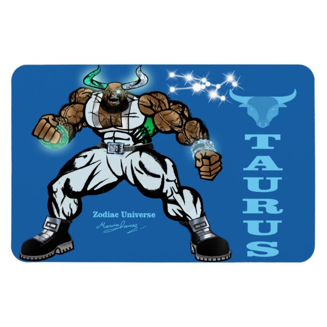 Íman Universo Zodiac - 4 x 6 Touro Magnet (Horizontal)