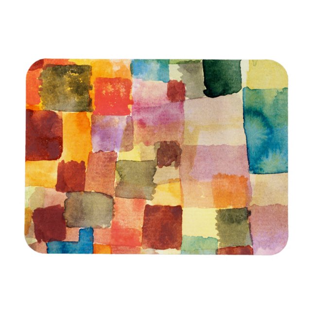 Íman Untitled abstract watercolor squares - Paul Klee (Horizontal)