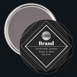 Íman Upload Your Logo & Customizable Text Design<br><div class="desc">Customizable modern design with your own logo.</div>