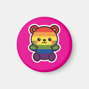 Íman Ursinho Arco-Íris Kawaii - Uma Esmagada LGBTQ+ Org