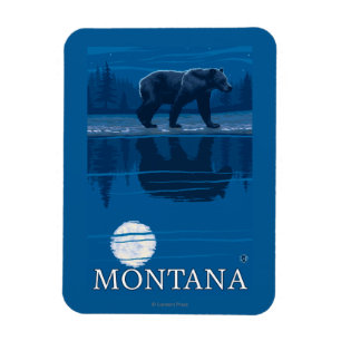 Íman Urso a Caminhar na Viagens vintage do Luar