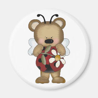 Íman Urso Bebê Dama Bug Com Daisy