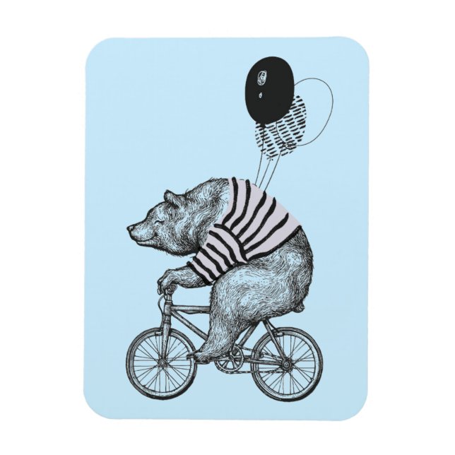 Íman Urso Bicicleta de Balão (Vertical)
