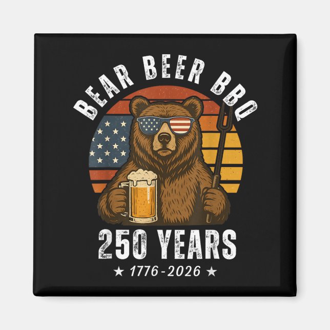 Íman Urso Cerveja Churrasco Dia da Independência Bandei (Frente)