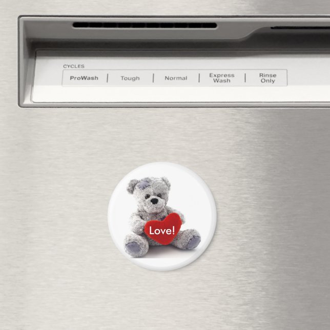 Íman Urso cinza Com Coração (In Situ (Dishwasher))
