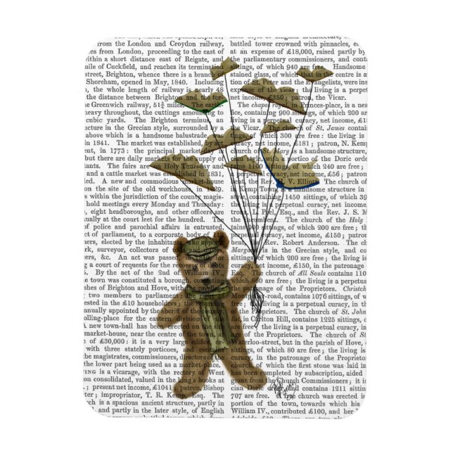 Íman Urso com Borboletas de Livro (Vertical)