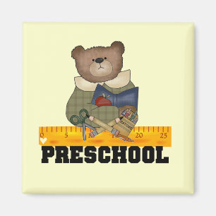 Íman Urso com o camiseta e os presentes prées-escolar