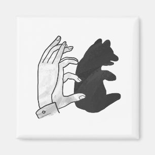 Íman Urso Cub da silhueta da mão