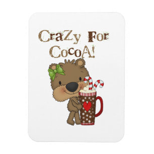 Íman Urso da menina louco para o cacau